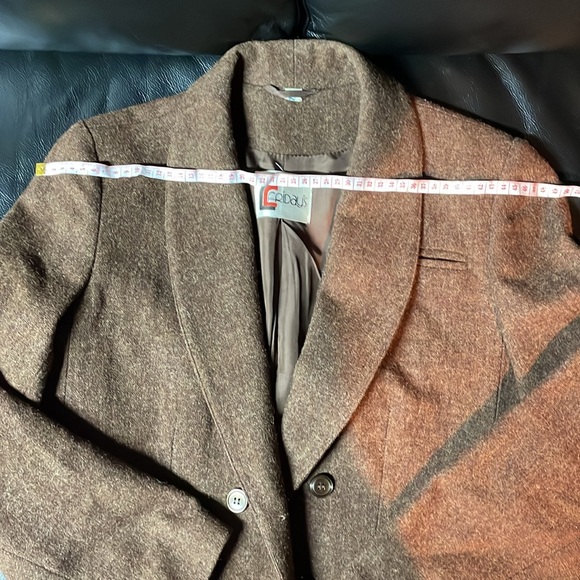 Vintage brown 100% wool blazer - Picture 2 of 6